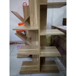 KỆ SÁCH GỖ VUÔNG 5 TẦNG