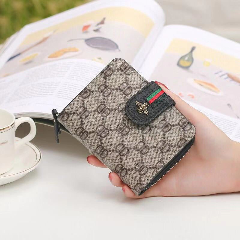 Ví Bóp Ngắn Nữ Mini CON ÔNG BEE Nhiều Ngăn Đựng Thẻ Sang Chảnh
