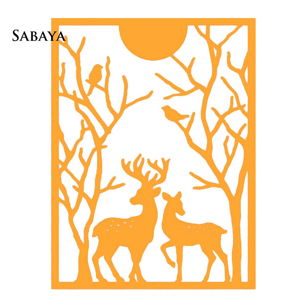 Khuôn cắt giấy kim loại hình hươu trang trí tập ảnh