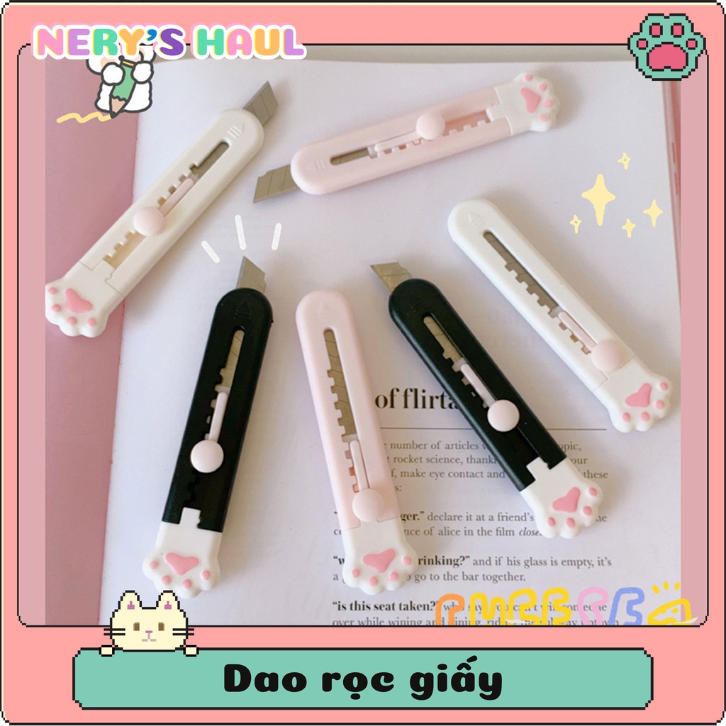Dao rọc giấy mini chân mèo dễ thương