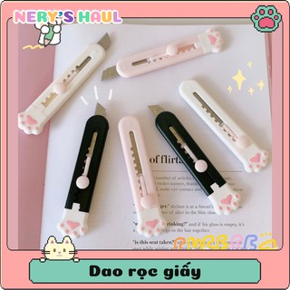 Dao rọc giấy mini chân mèo dễ thương