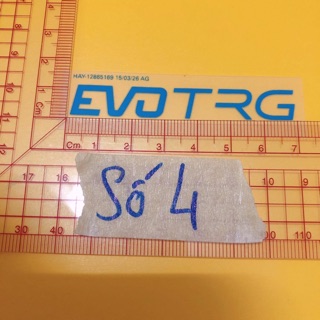 Set 5 hình Sticker ủi,hình ủi, patch ủi chữ EVO