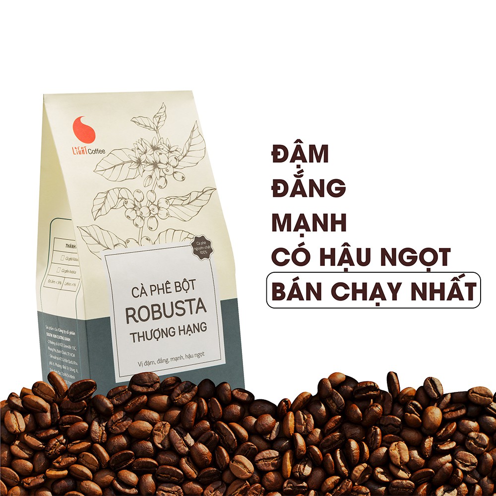 [Mã BMBAU50 giảm 7% đơn 99K] Cà phê nguyên chất - Loại Thượng hạng dạng HẠT Light Coffee - 500g