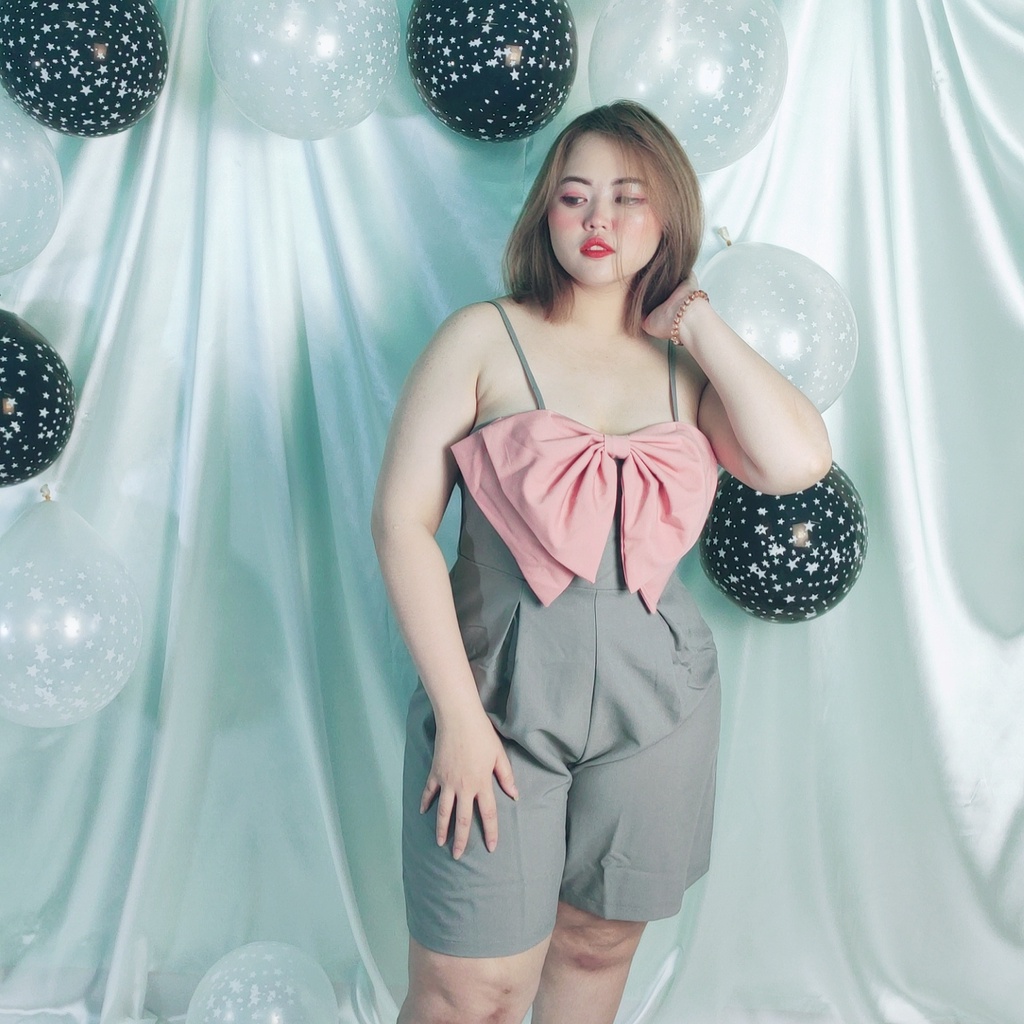 Bigsize Jumsuit phối nơ J26 60-80KG