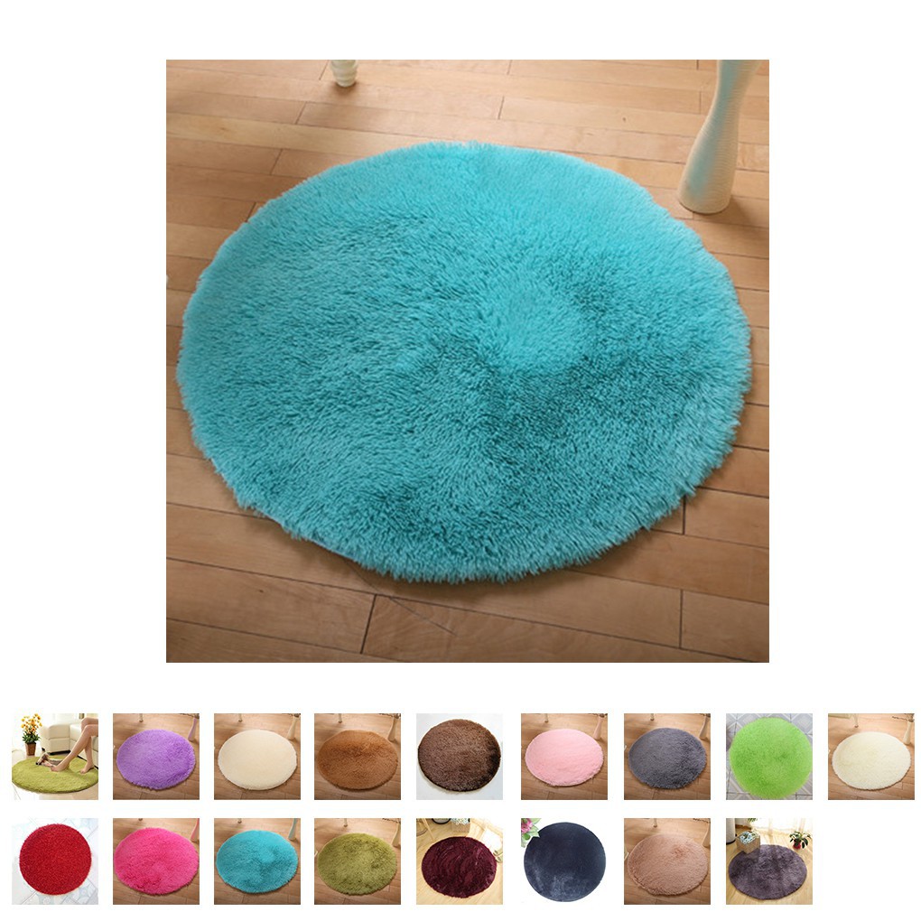 Thảm lông lót sàn hình tròn