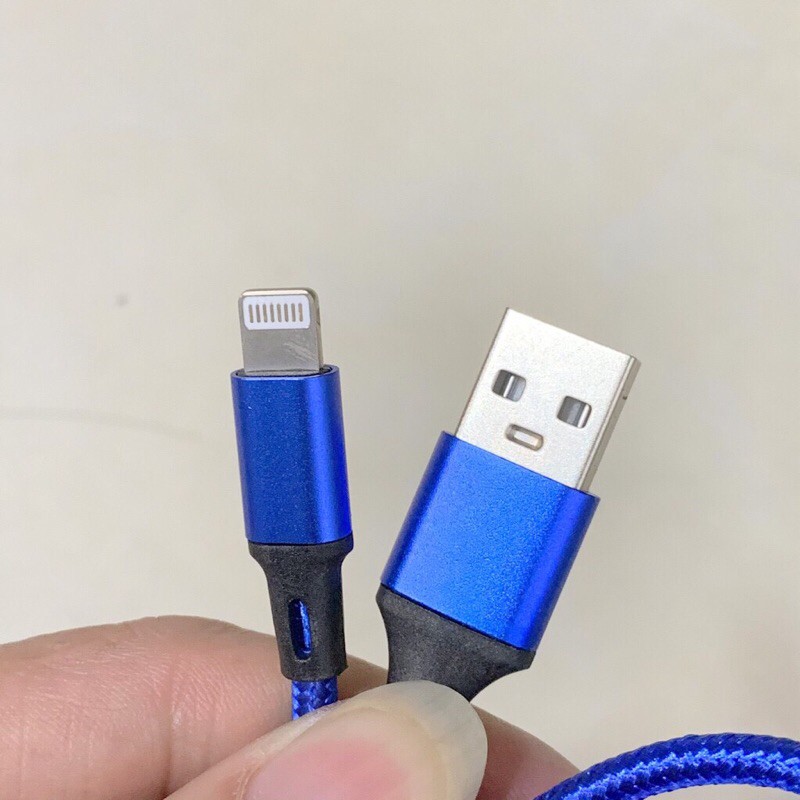 CÁP SẠC IPHONE, SAMSSUNG, OPPO BỌC DÙ QUAKER DÀI 1M.