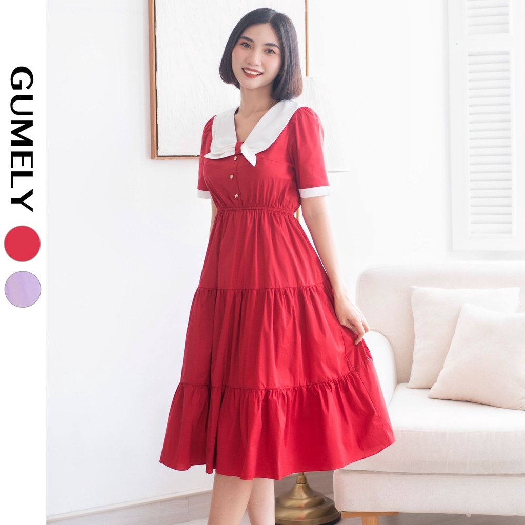 Đầm dự tiệc dạo phố sang trọng xòe tầng thiết kế ViAnh Gumely Store V6324