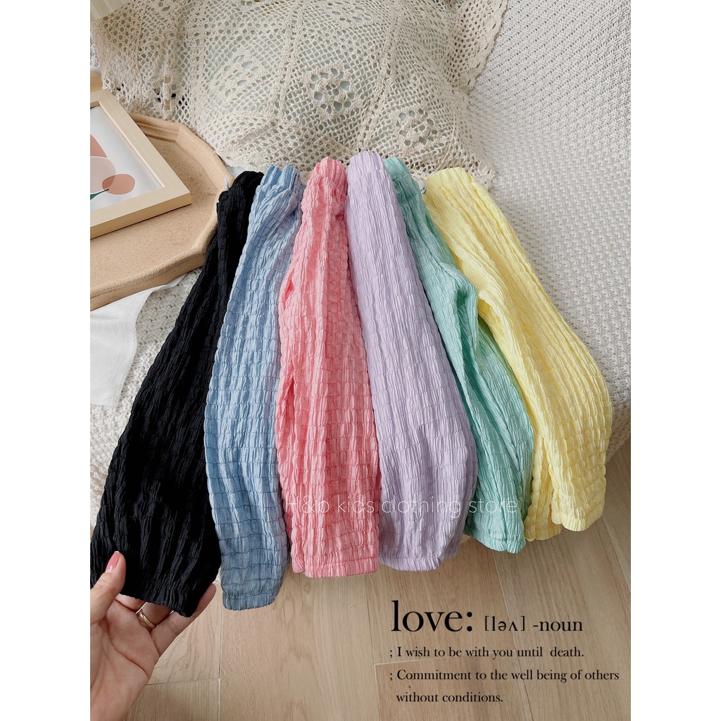 [HOT] Quần dài trơn chất xốp nhăn mềm cho bé (V771)