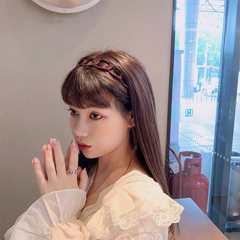 Băng Đô Cài Tóc Bản Rộng Màu Sắc Đơn Giản