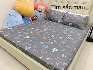 Bộ ga vỏ gối cotton poly (1 grap giường + 2 vỏ gối nằm)