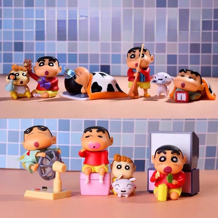 Bộ Đồ Ngủ Mô Hình Shin-chan Hoa Hướng Dương / Cún Trắng Dễ Thương Dùng Làm Quà Tặng Cho Bé