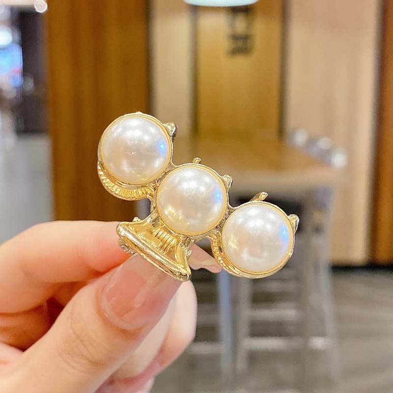 Kẹp Tóc Hình Nơ Đính Ngọc Trai Thời Trang Hàn Quốc Cho Nữ