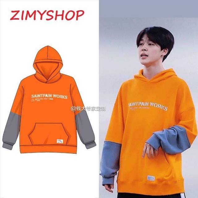 ẢNH THẬT ÁO HOODIE SAINTPAIN JIMIN BTS