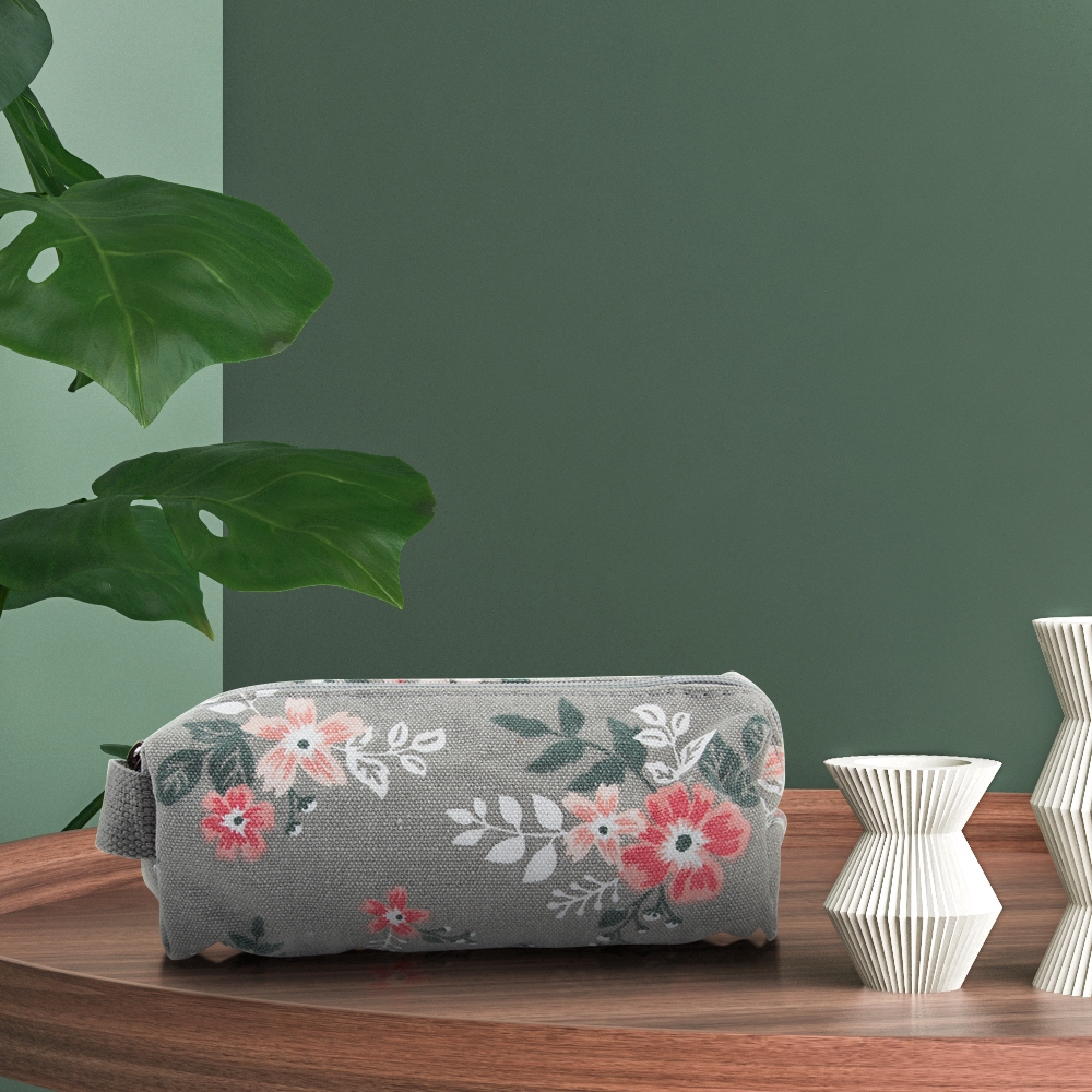 Túi đựng bút bằng vải canvas kiểu dáng đơn giản xinh xắn