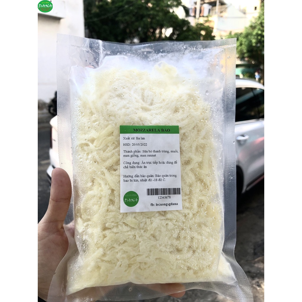 Phô mai Mozzarella bào Emborg 500g.
