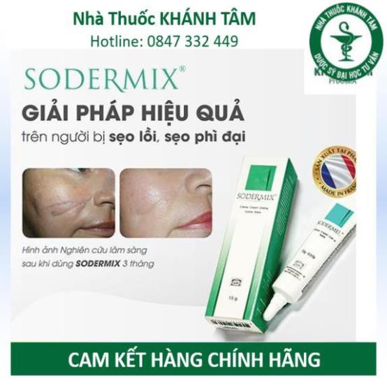 Sodermix Cream 15g - Dùng cho sẹo lồi, sẹo phì đại, chàm Sodemix _Khánh Tâm ! !