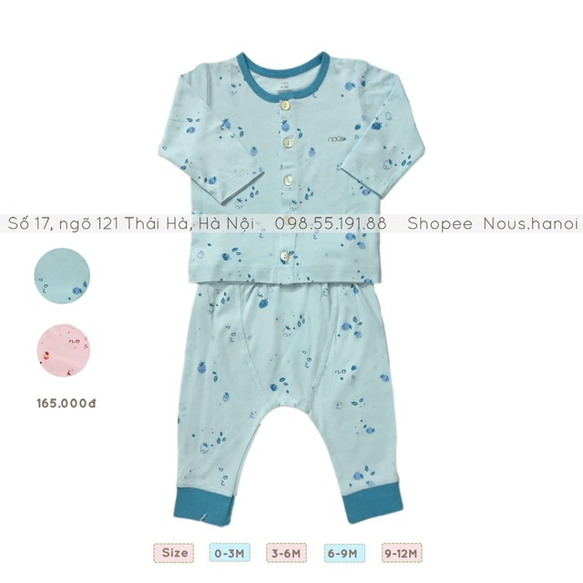 Bộ cài thẳng dài thường xanh lơ nhạt Nous