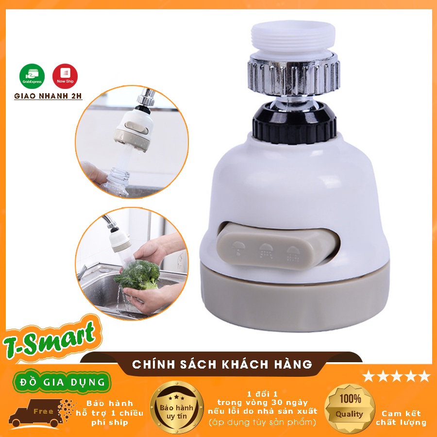 Đầu Vòi Nối Rửa Bát Tăng Áp Lực Nước 3 Chế Độ - Xoay 360 Độ Tiện Dụng Cho Bồn Rửa Chén, Bồn Rửa Tay