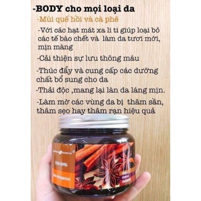 Tẩy da chết Quế hồi của Nga 380g, Tẩy da chết an toàn hiệu quả