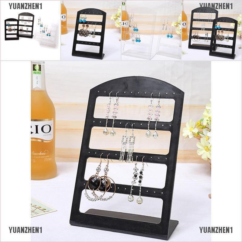 Giá Treo Khuyên Tai 48 Lỗ Bằng Nhựa Trong Suốt Tiện Dụng
