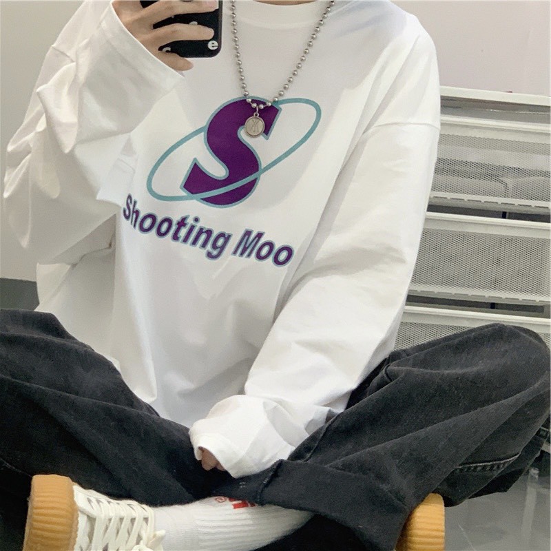 Áo thun tay dài form rộng Shooting NEKO.SG, Áo thun Streetwear Ulzzang SWT21