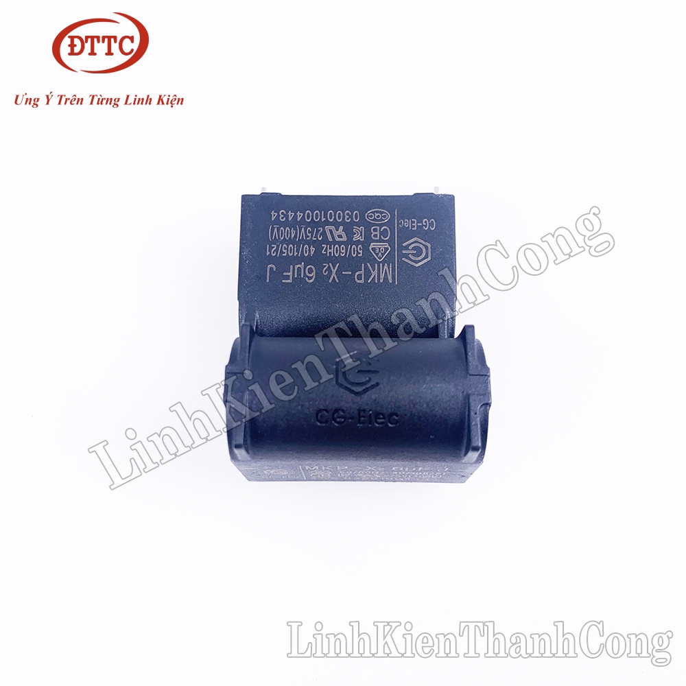 Tụ Bếp Từ CG 6uF 275VAC 400VDC Đứng