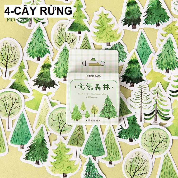 Hộp 45 sticker trang trí planner scrapbook M3