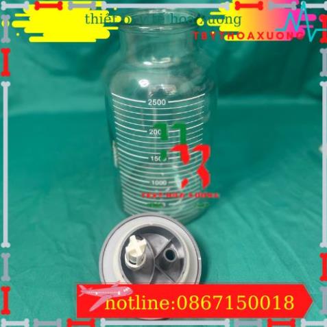 Bình Đựng Dịch Thủy Tinh Cho Máy Hút Dịch 2 Bình Yuwell 7A-23D, 7A-23B