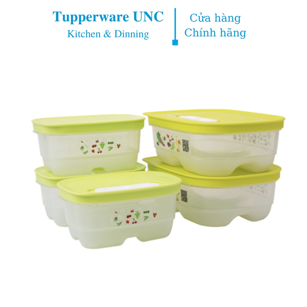 Bộ hộp Trữ mát có nút hô hấp Tupperware Ventsmart Five Star