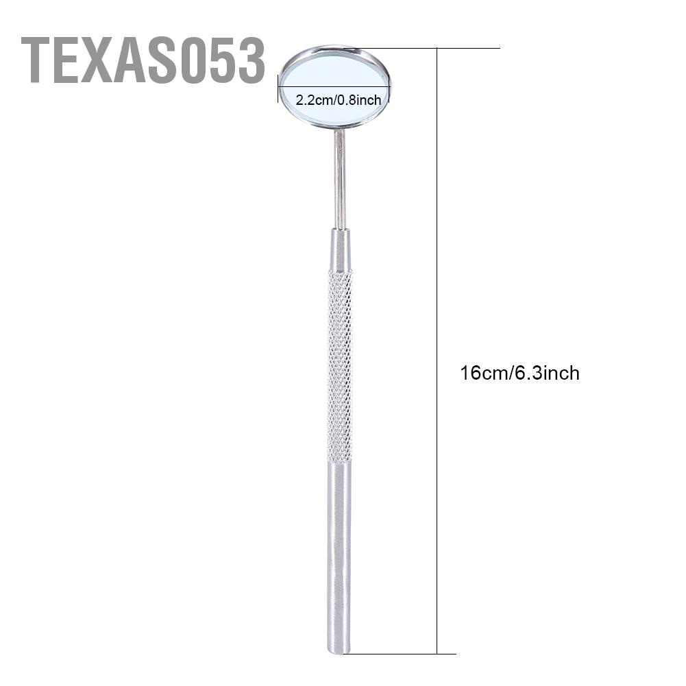 Texas053 Gương nha khoa bằng thép không gỉ để kiểm tra độ mở rộng lông mi dụng cụ bấm