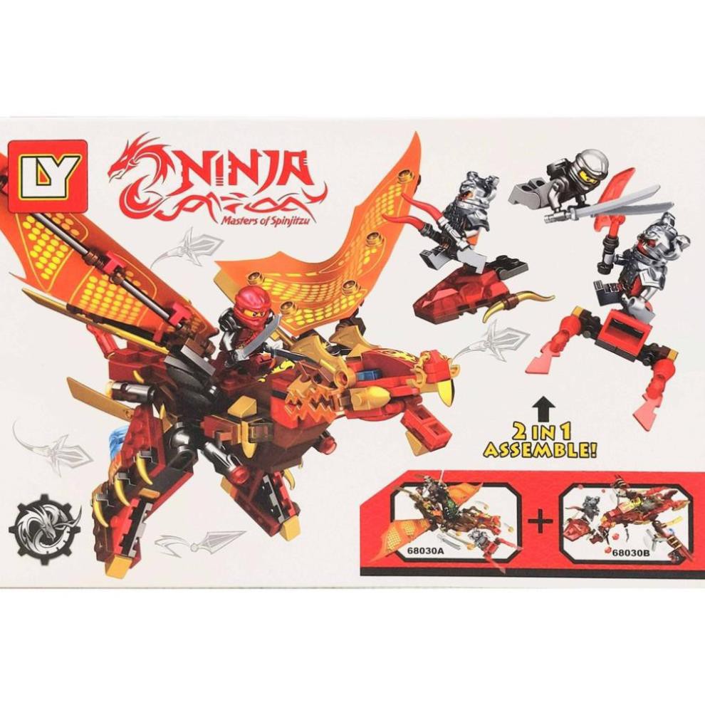 [SALE HÈ SỐC] NINJAGO_Lego Ninja Cưỡi Rồng Robot Chiến Đấu (286 miếng)