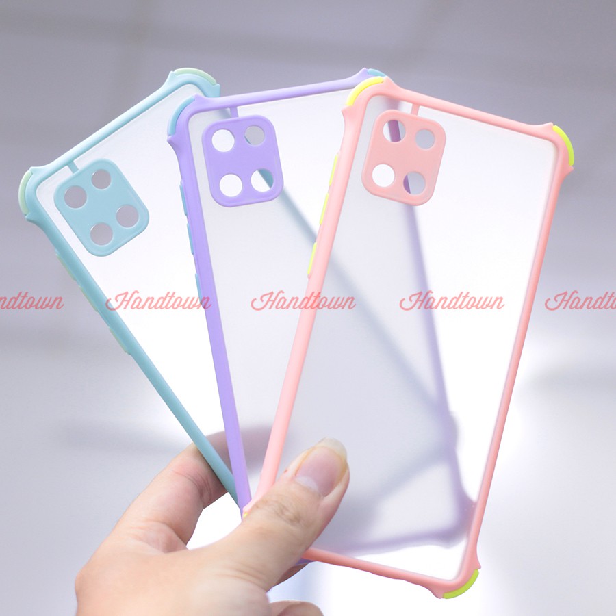 Ốp Lưng Chống Sốc Nhám Samsung Galaxy A51 A 51 A71 A 71 Note 10 Lite Viền Màu Thời Trang TPU Viền Dẻo Lưng Cứng
