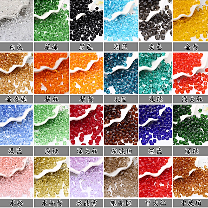 Set 50 Hạt Đá Pha Lê 4mm Dùng Để Làm Đồ Trang Sức Thủ Công i01q