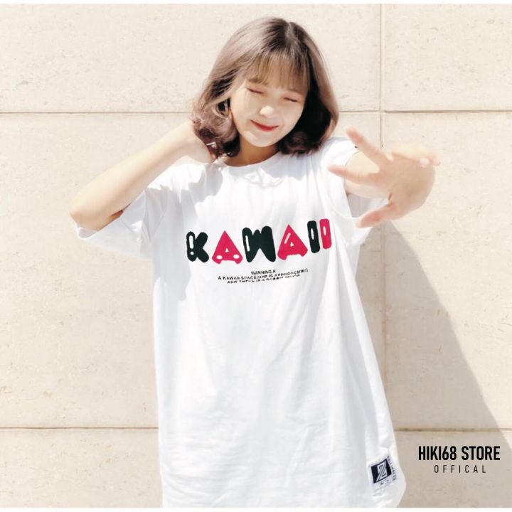 Áo Phông Rộng Dáng Xuông Áo Thun Tay Lỡ Chat Cotton Freesize