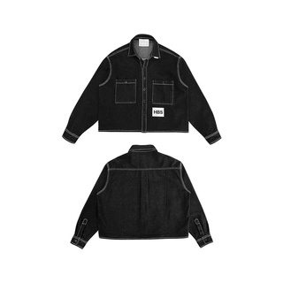 Áo denim đen HBS Oversized Boxy Denim Shirt