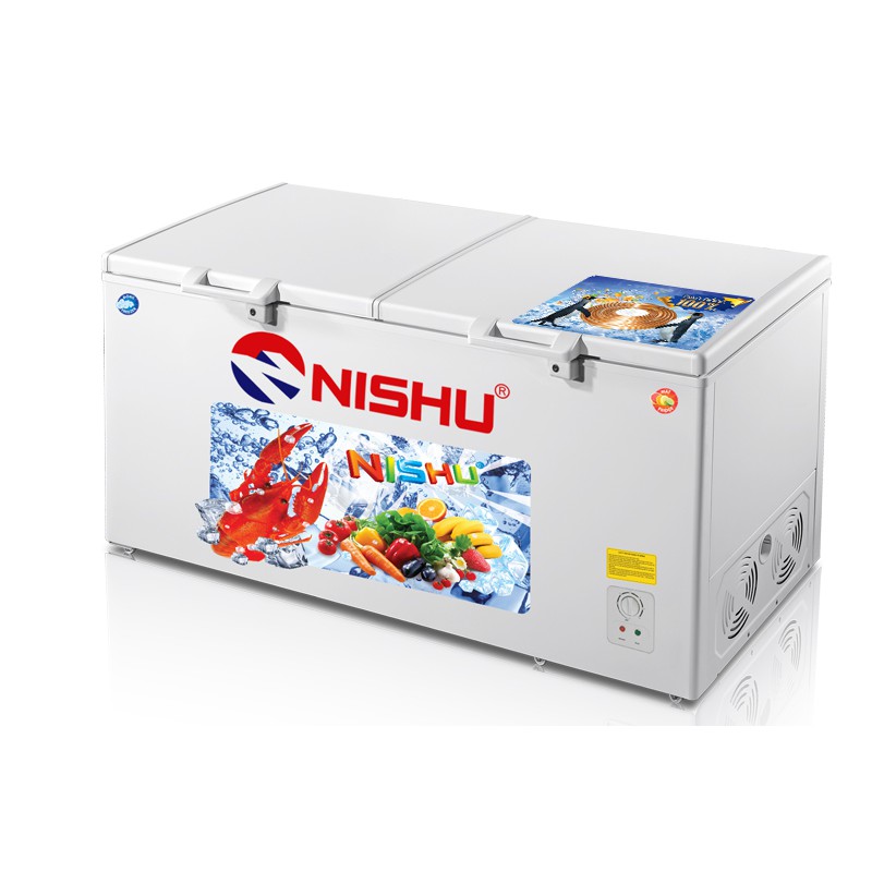 TỦ ĐÔNG NISHU 400 LÍT 2 NGĂN DÀN ĐỒNG NTD-488 NEW - Hàng chính hãng