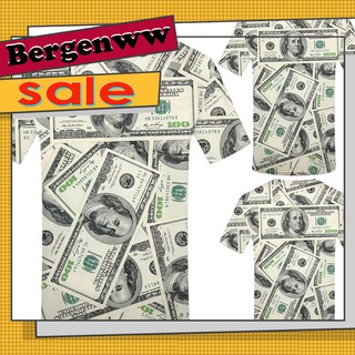 Áo Thun Nam Tay Ngắn In Hình Tiền Đô La 3d Cá Tính