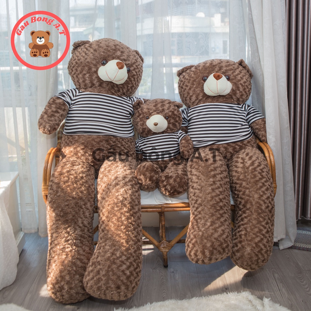 [HOT] Gấu Bông Teddy - Thú Nhồi Bông Teddy Siêu To Màu Nâu Khói _ size 90cm-1m8 _ AT001