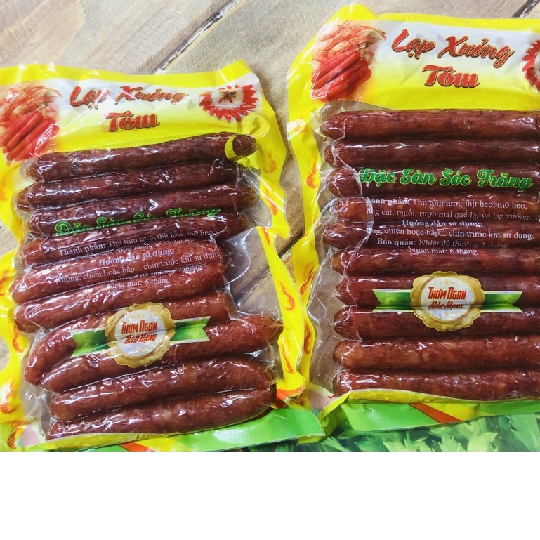 1kg lạp xưởng tôm ( 2 túi 500g)