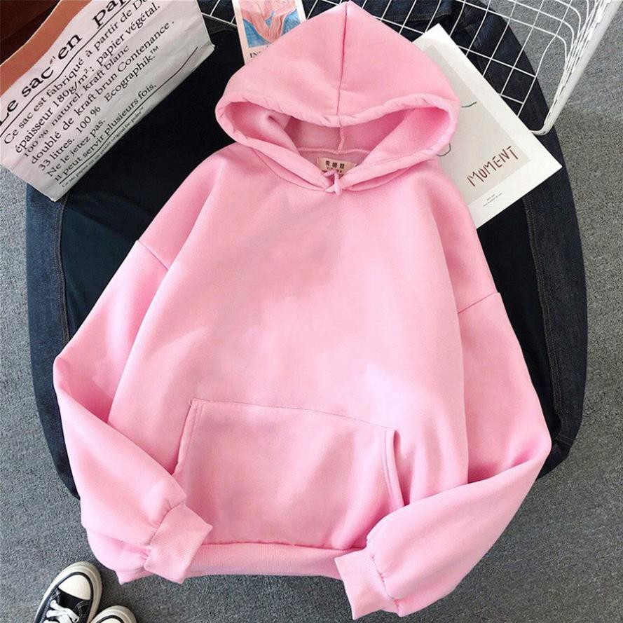 Áo hoodie / Áo nỉ nam WinBeen màu hồng MinishopVN