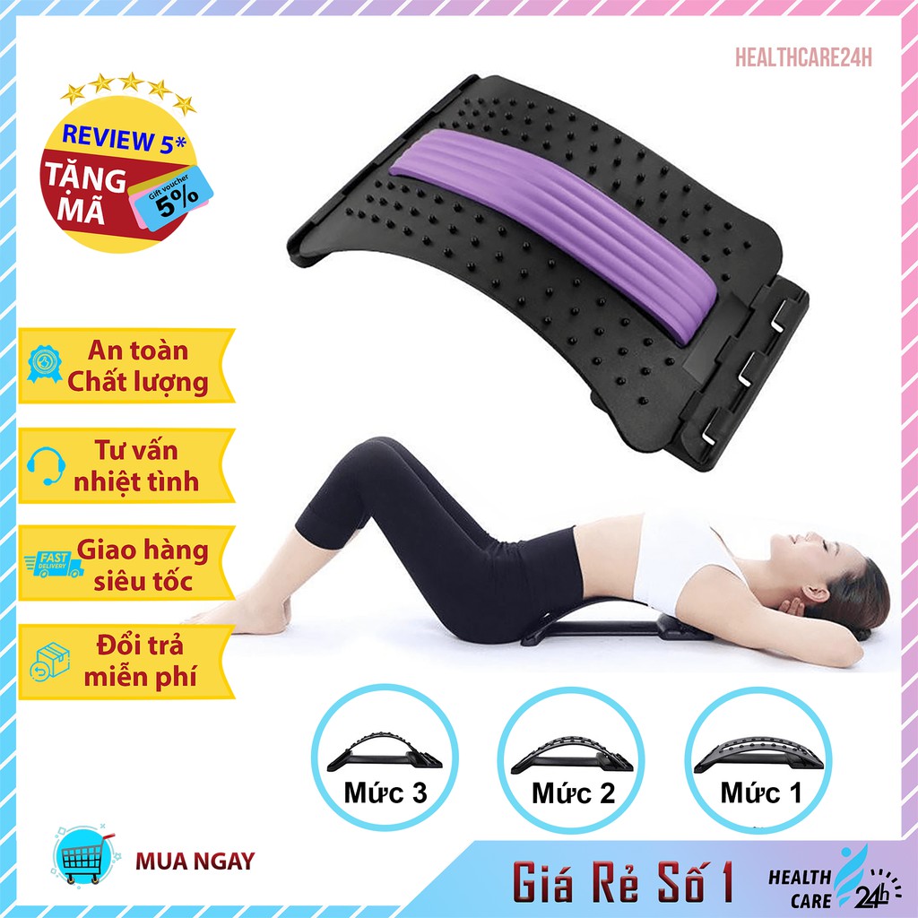 Tấm Massage Lưng - Dụng Cụ Hỗ Trợ Kéo Giãn Cột Sống - Giúp Thư Giãn, Giảm Đau Lưng Và Thoát Vị Đĩa Đệm Hiệu Quả