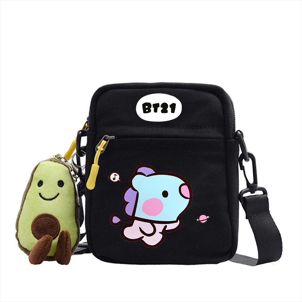 Túi Đeo Vai Kpop BTS Miniini Hình Vuông Hoạt Hình Dễ Thương