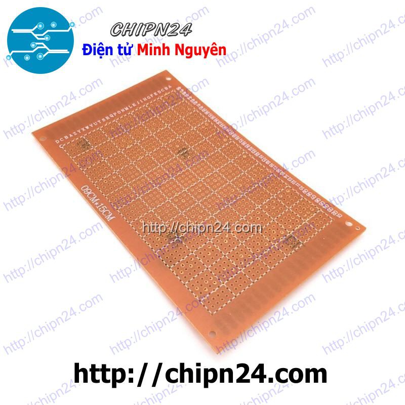 [1 TẤM] Testboard cắm hàn 1 mặt 9x15cm (Mạch thường) (Board đồng đục lỗ PCB)