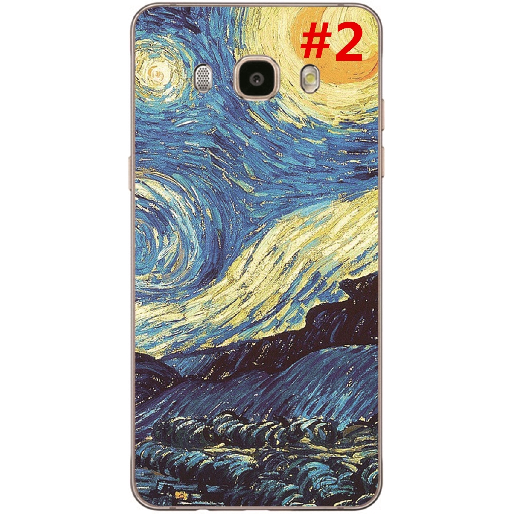 Ốp điện thoại TPU mềm chống sốc họa tiết Van Gogh cho Samsung Galaxy A9 Pro/A8/A7/A5/A3 2015/A7000/A5000/A3000