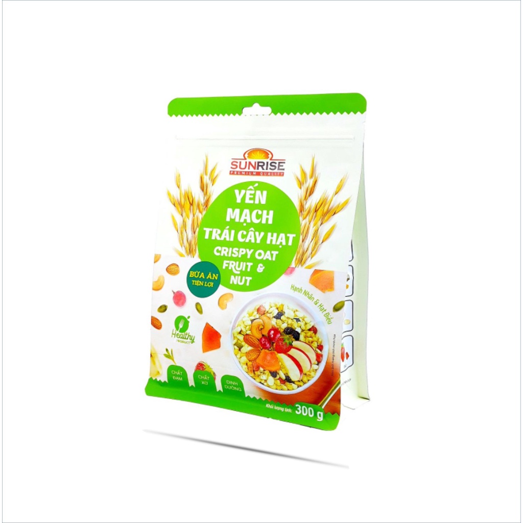 [ HCM Giao Hỏa Tốc] Yến Mạch Trái Cây Hạt Sunrise Bịch 300g - Phù Hợp Ăn Kiêng, Giảm Cân- Tiện Lợi Và Tốt Sức Khỏe