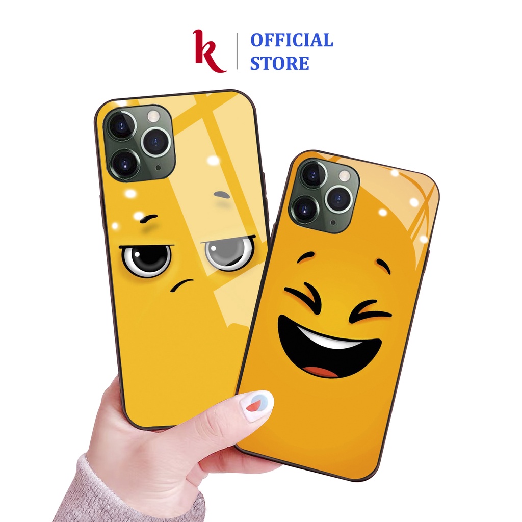 Ốp lưng iphone kính đôi Tâm trạng case 14plus 14 pro max 13 12 promax 11 mini 6 6s 7 8 plus x xr xs Se