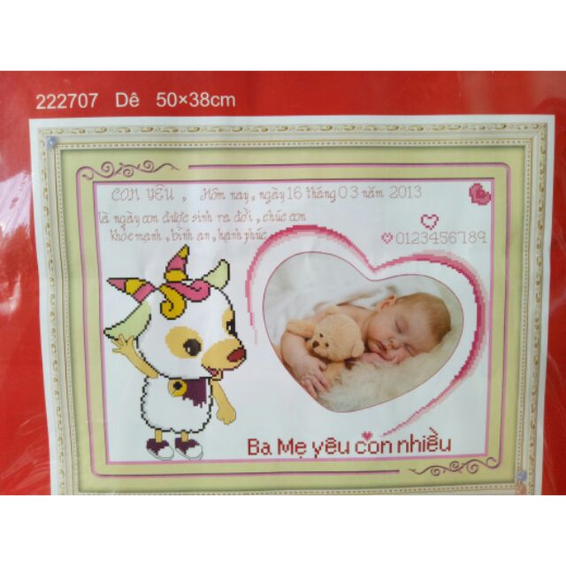 Tranh thêu dê 222707