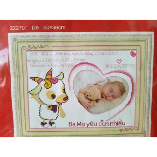 Tranh thêu dê 222707