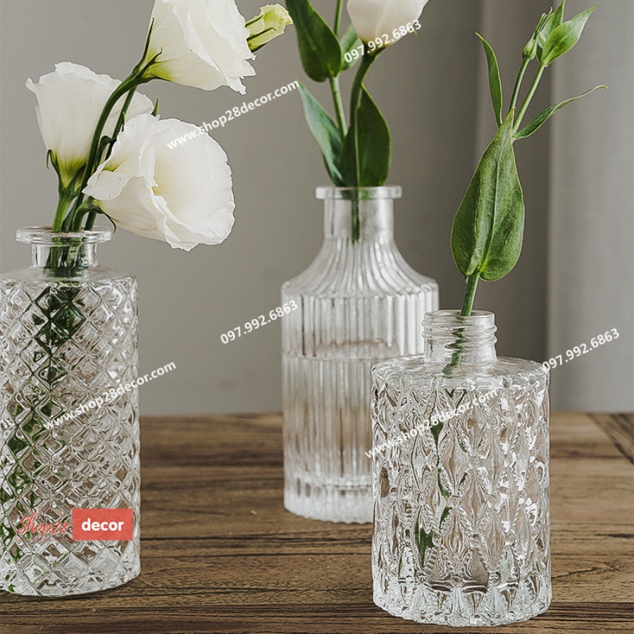 Bình hoa họa tiết trang trí chụp ảnh, decor nhà cửa - Shop28Decor.com