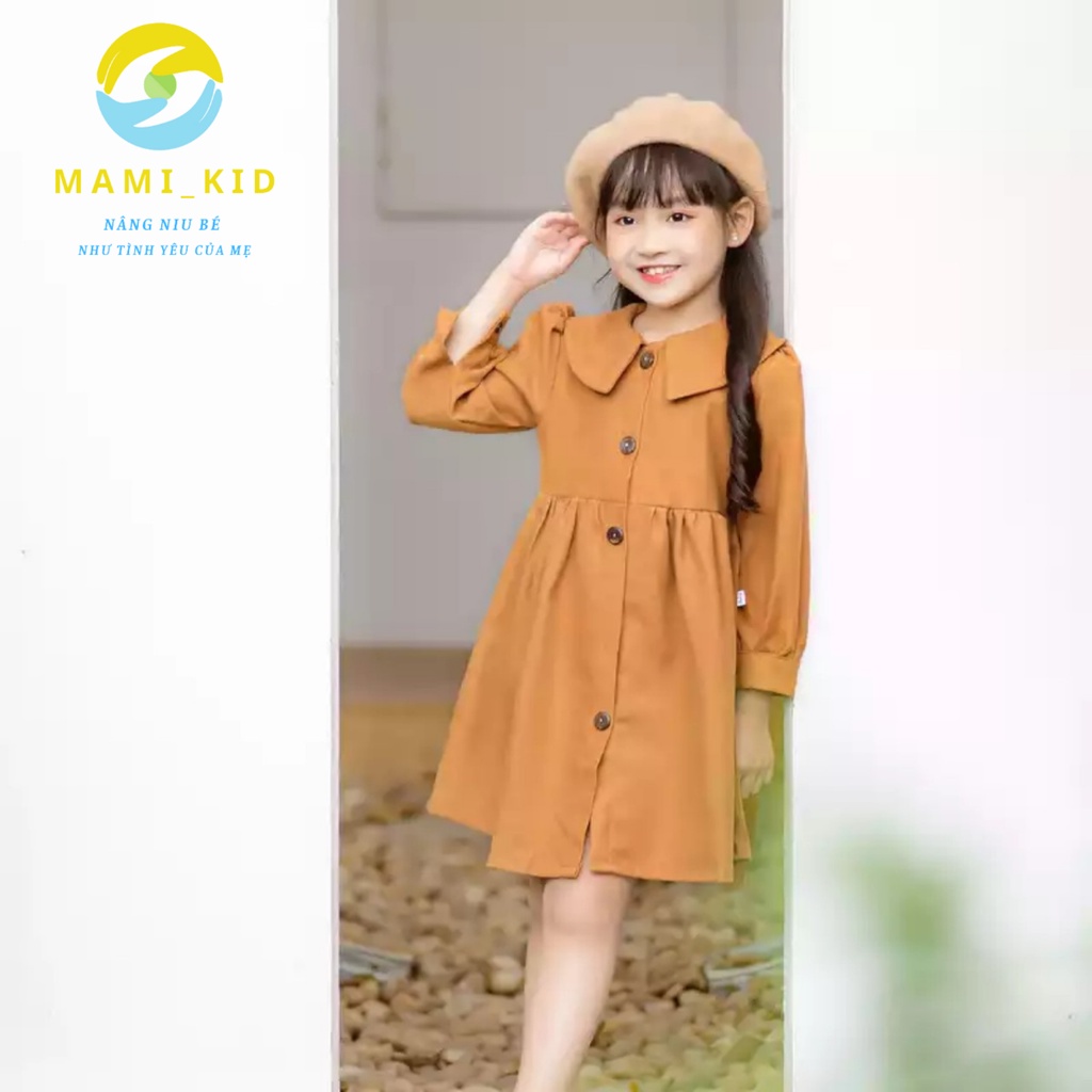 Váy Cho Bé Gái, Váy Xinh Cho Bé Thu Đông Chất Liệu Nhung Tăm siêu đẹp, tôn dáng Shop Mamikid